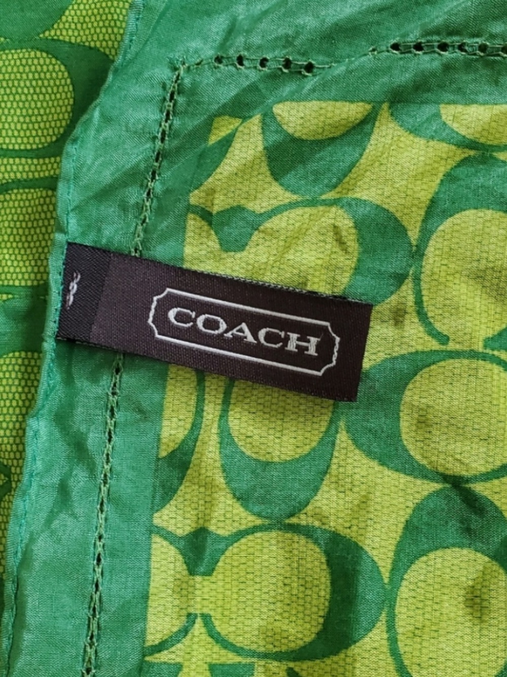 Vintage Coach Cotton/Silk Scarf - Picture 7 of 10